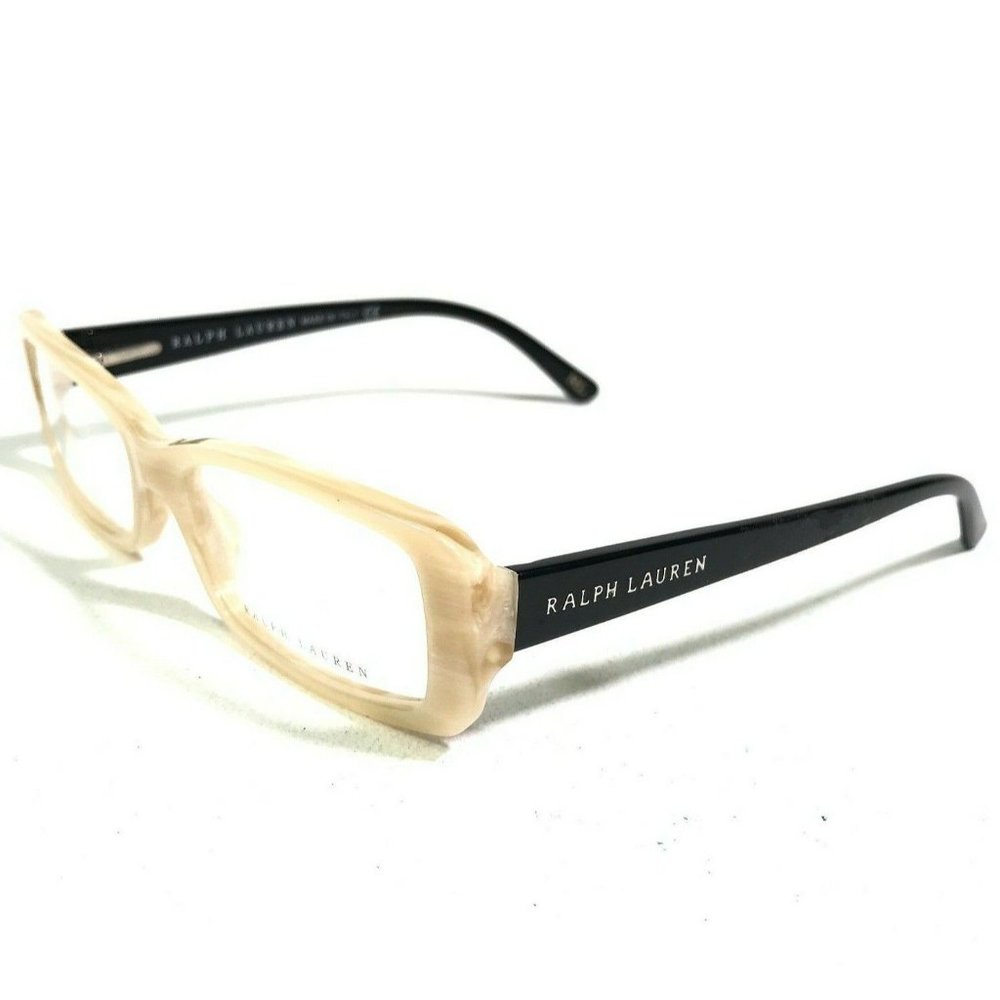 Ralph Lauren RL6034 5006 Eyeglasses Frames Black White Rectangular 49-15-135